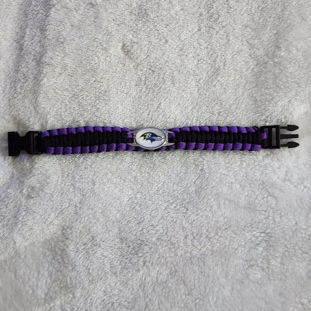 Baltimore Ravens Purple and Black Paracord Bracelet